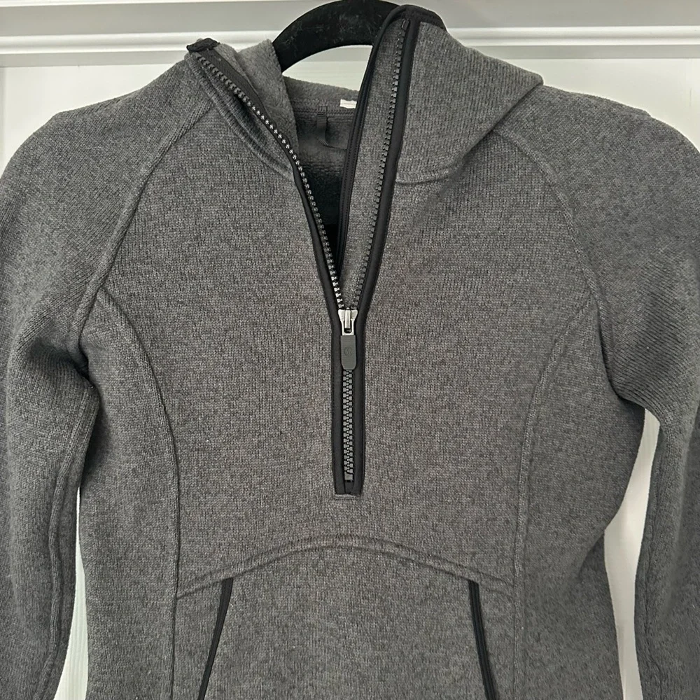 Lululemon Fleece & Thank You Pullover Heathered Black / Black‎ Size 2